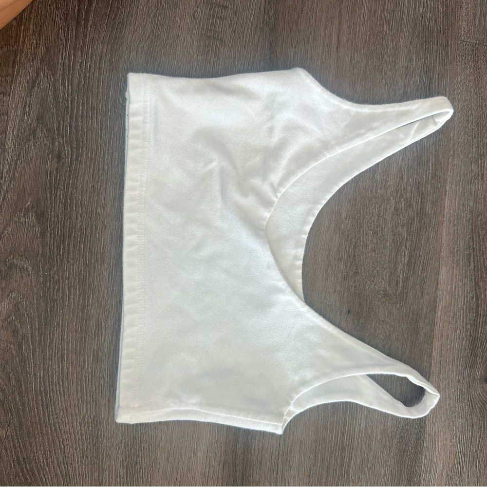 White Sleeveless Crop Top